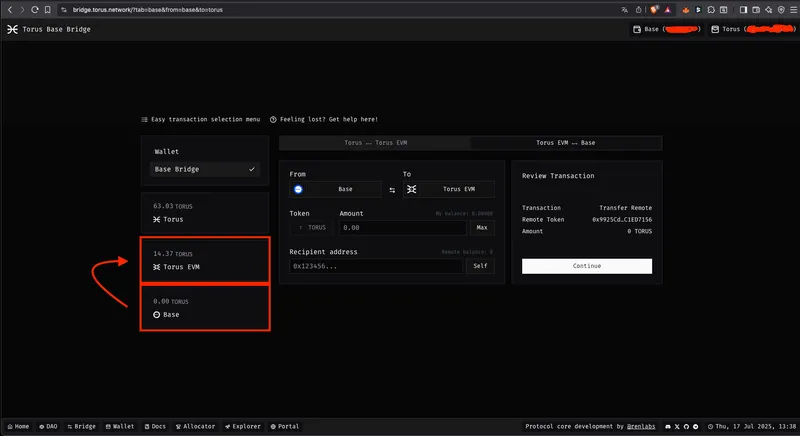 Confirmation of the swap
