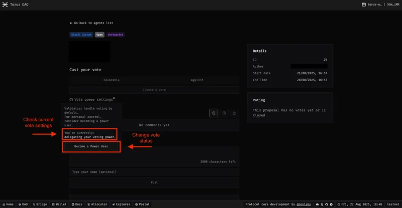 Change vote status